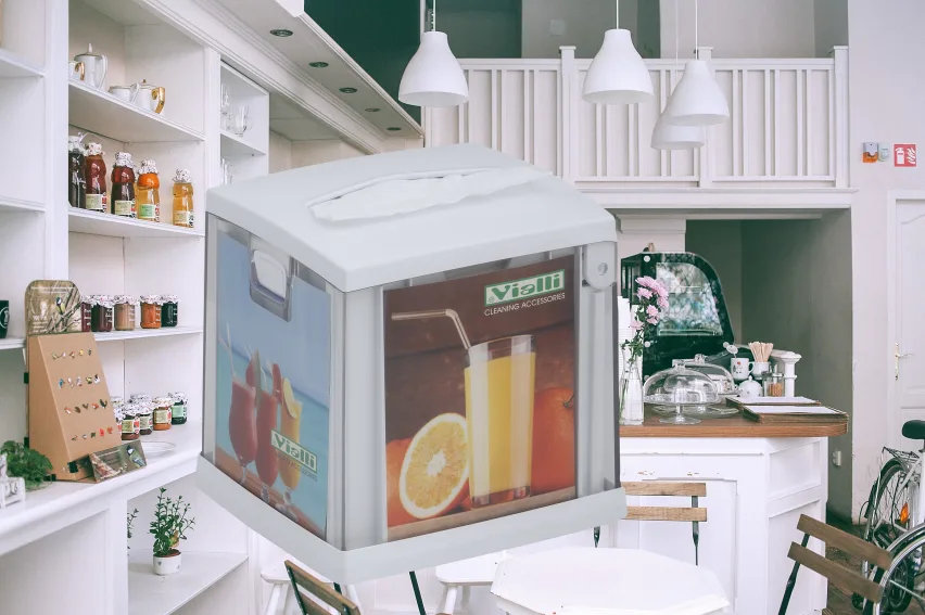 Dispenzer za salvete sa izvlačenjem odozgo — beli