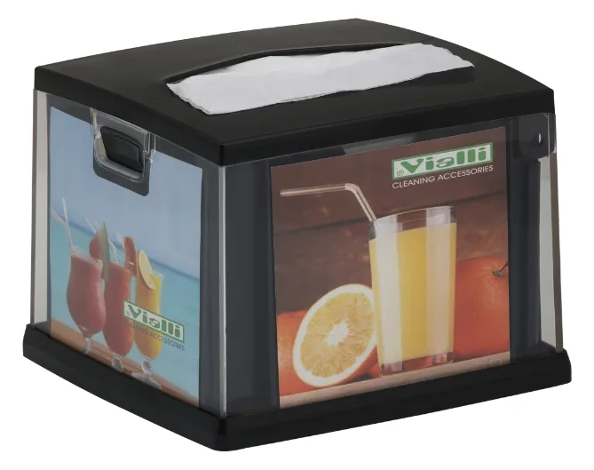 Dispenzer za salvete sa izvlačenjem odozgo — crni