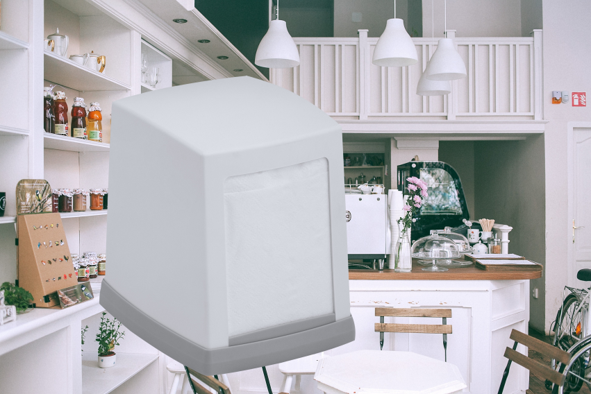 Dispenzer za salvete, evropski standard — beli