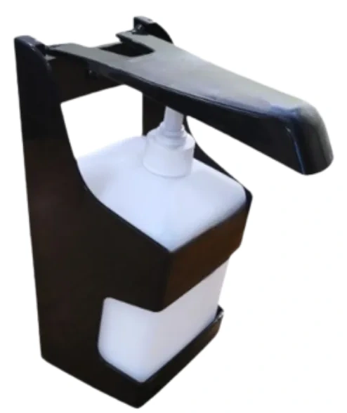 Dispenzer za tečni sapun na potisak laktom, 1000 ml — crni