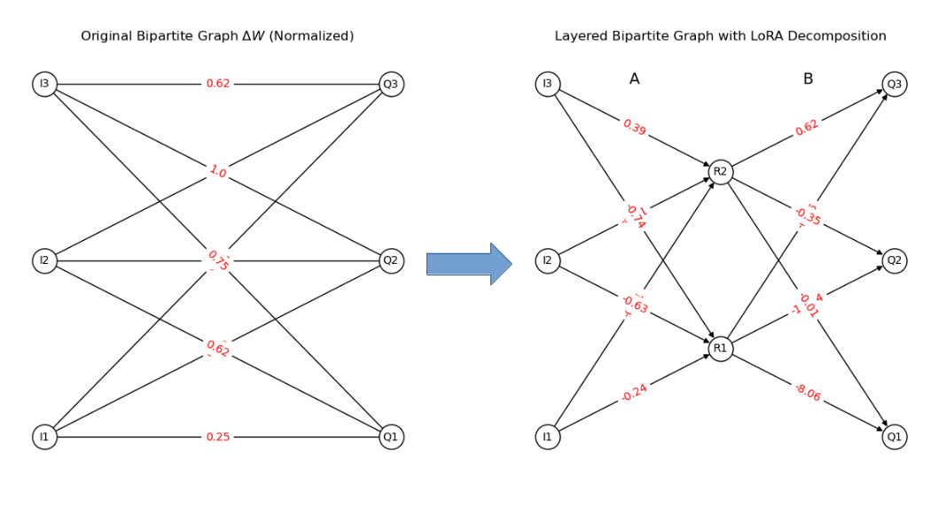 LoRA graph decomposition