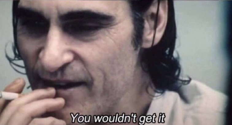 Joaquin Phoenix's Joker smoking a cigarette meme