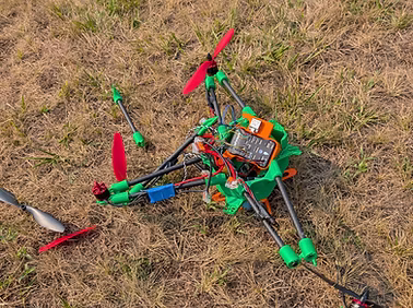 Phoenix Inferno drone after crash that prompted full heat shield redesign