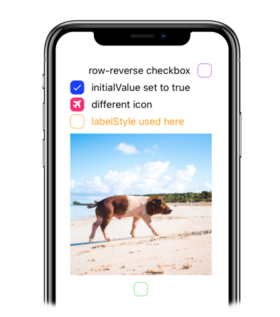 Checkbox advanced example react native