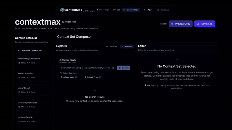 Creating Context Sets Demo using contextMax