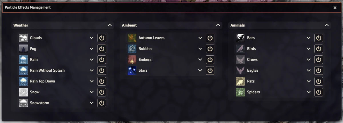 Particle Effects Management