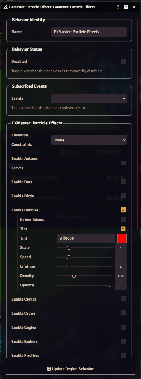 Particle Effects Management