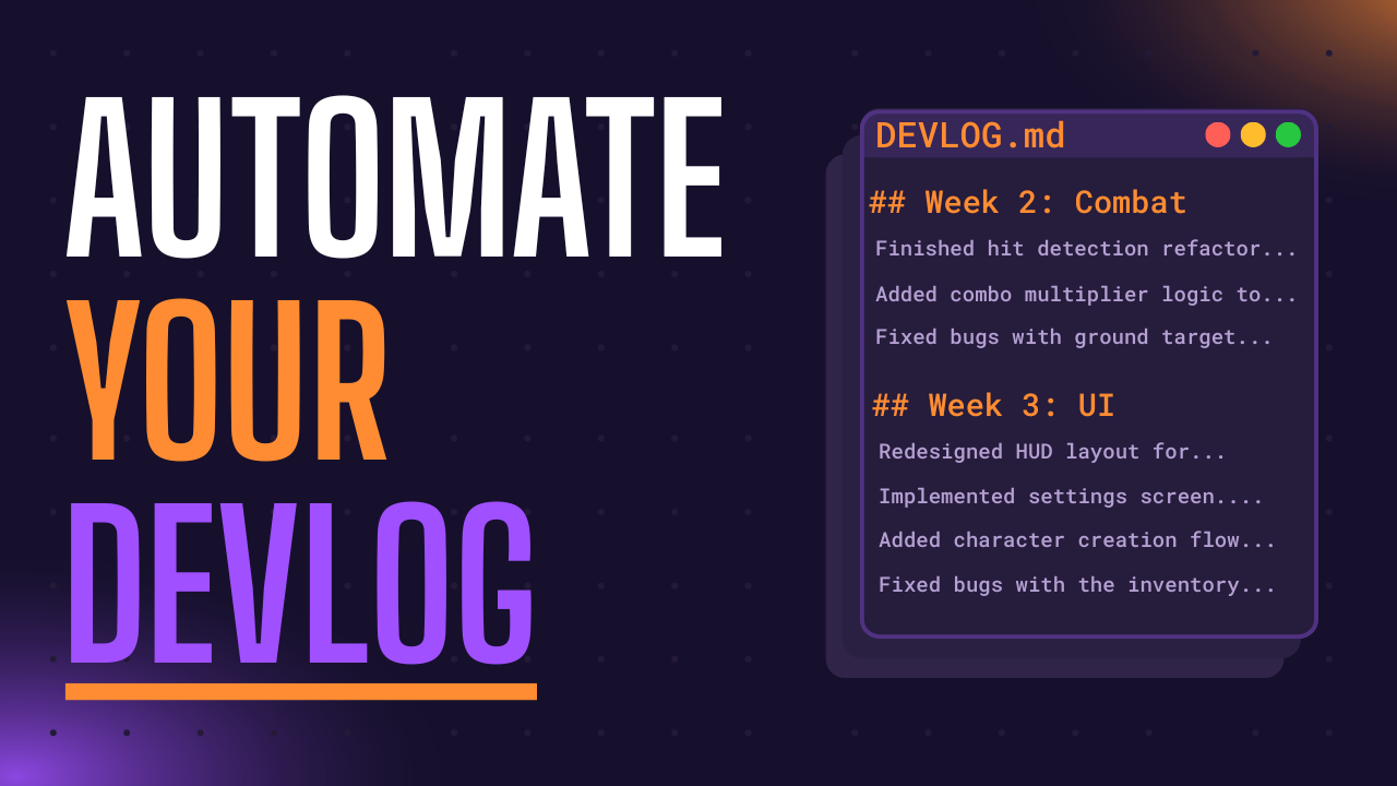Turn Your Git History into Devlogs