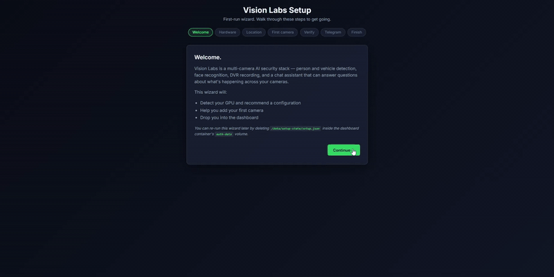 Setup wizard walkthrough