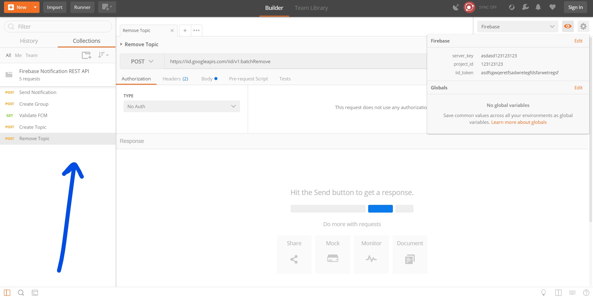 Postman Dashboard