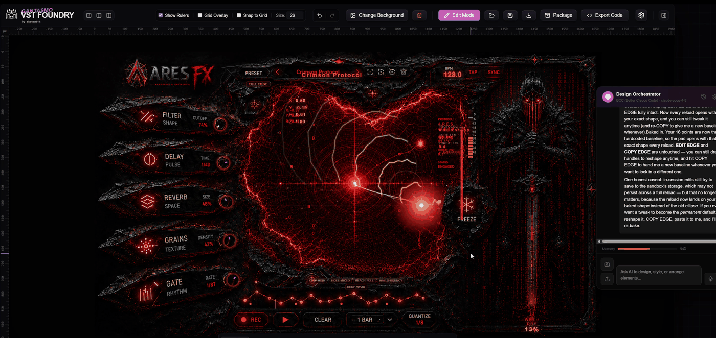 The Foundry with Ares open