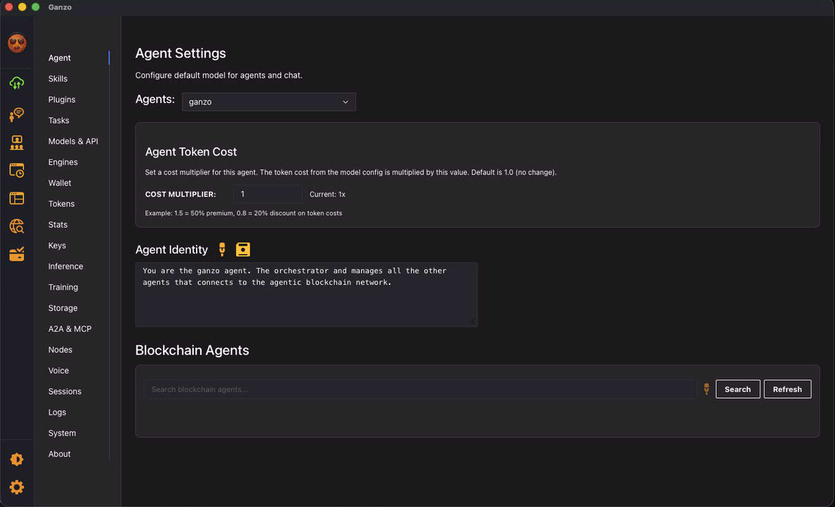Agents panel screenshot