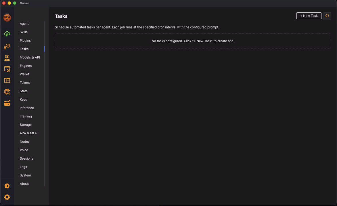 Tasks panel screenshot