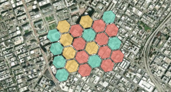 San Francisco activity hexagons