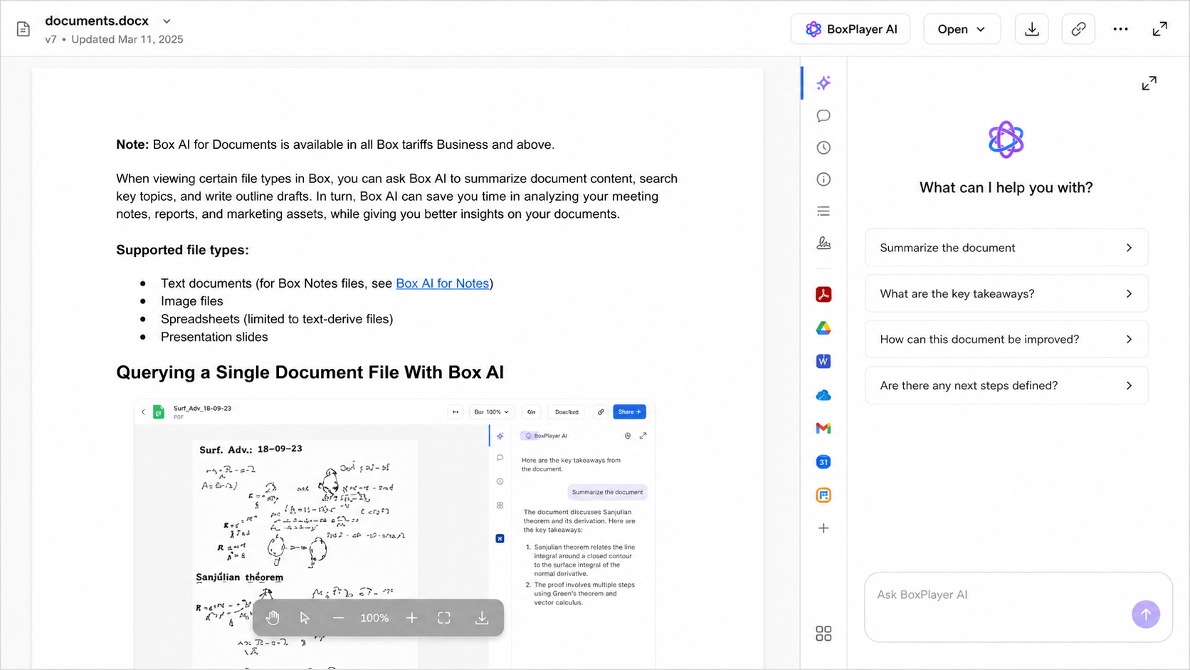 BoxPlayer 文档 AI 侧栏问答