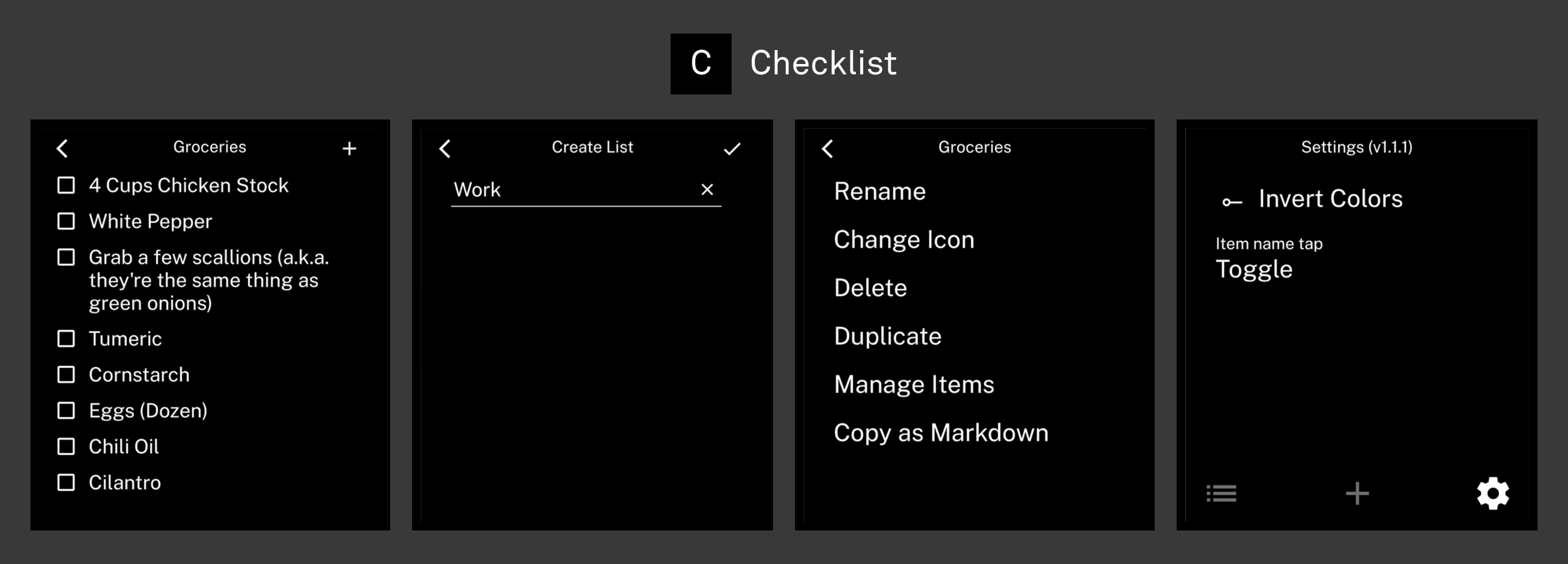 Checklist