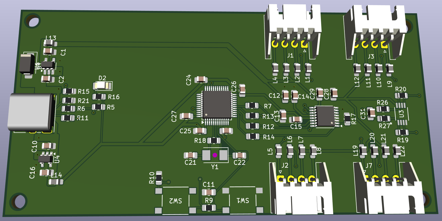 ADS1220 Board 3D Render