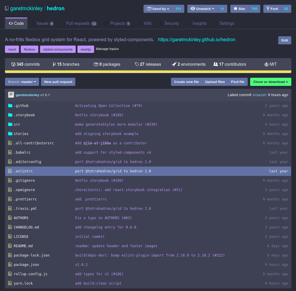 screenshot of GitHub with DraculaHub theme