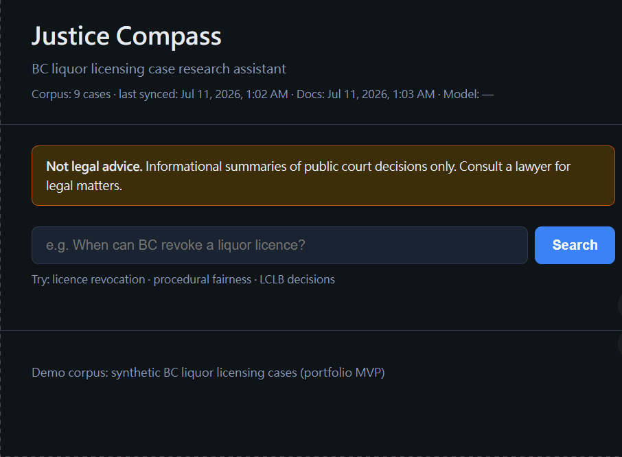 Asking a question and getting a cited answer, with homepage freshness indicators