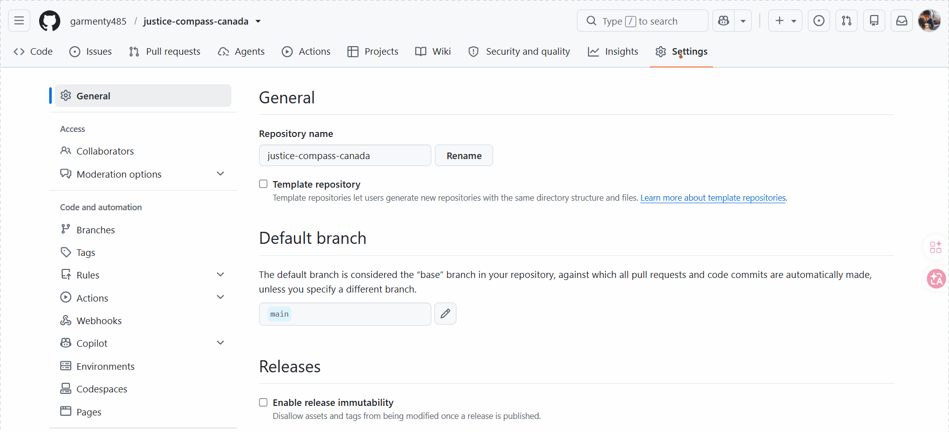 Adding a repository secret under Settings → Secrets and variables → Actions