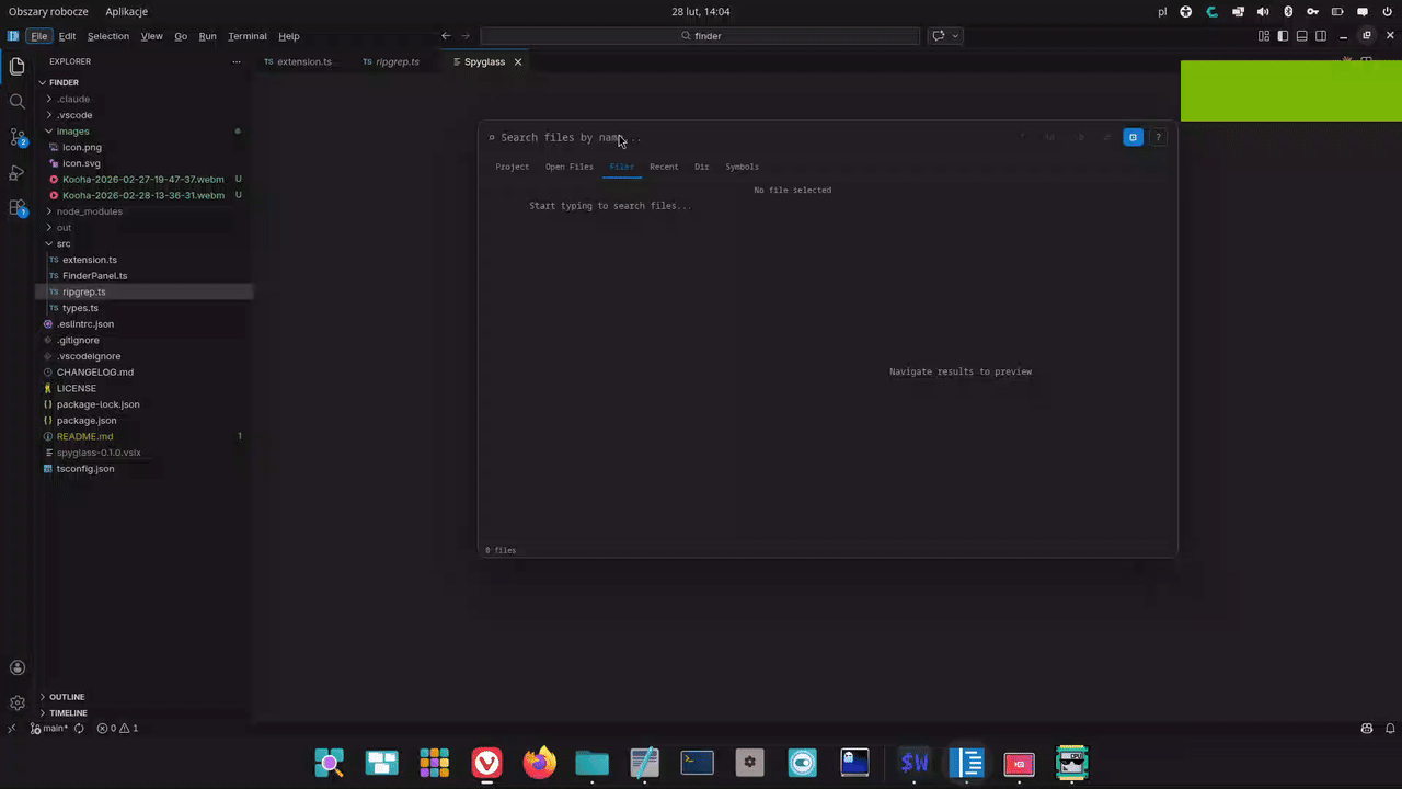 File search and recent files