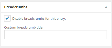 Screenshot showing new breadcrumbs metabox