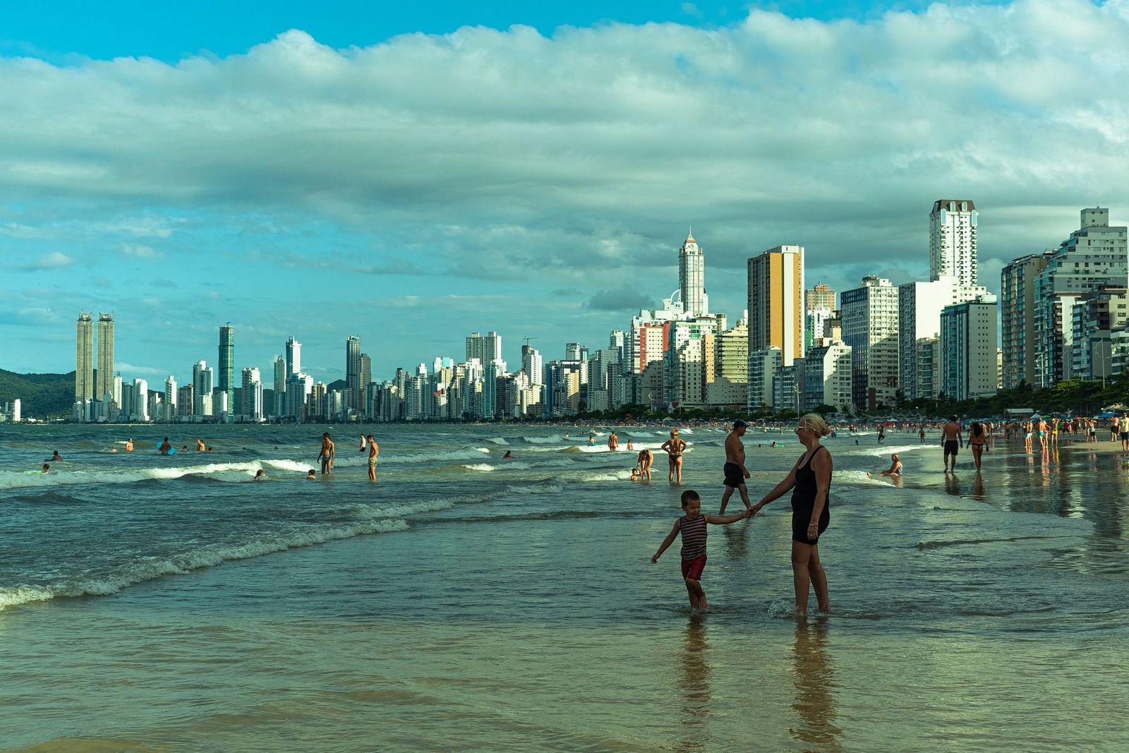 High-rise skyline and beach at Balneário Camboriú
