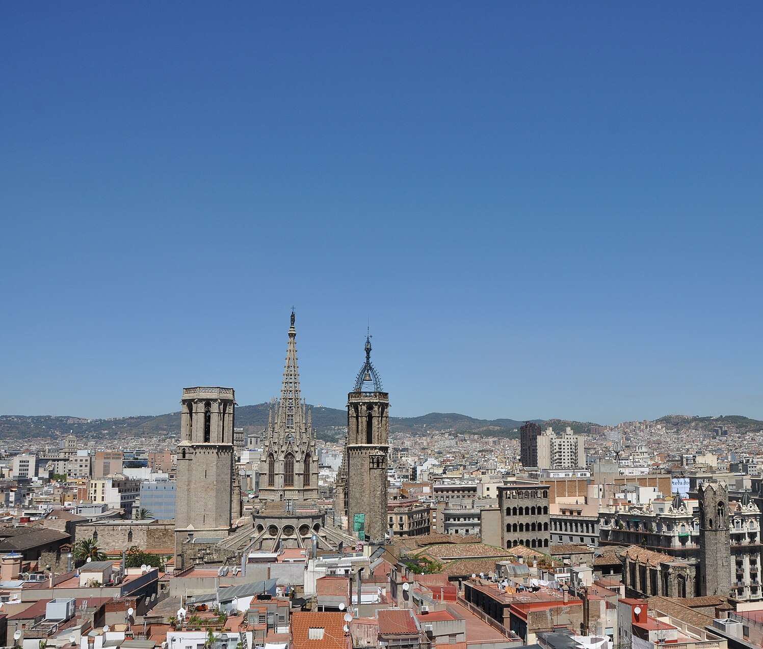 Barcelona Gothic Quarter and cathedral of Santa Eulàlia, not Sagrada Família
