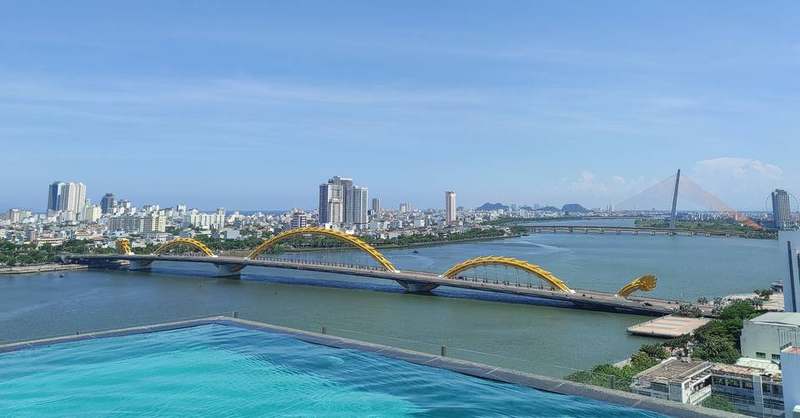 Dragon Bridge and Han River Da Nang Vietnam