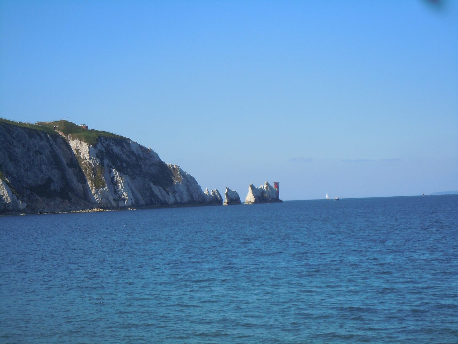 Cowes harbour and yacht masts on the Isle of Wight Solent shore