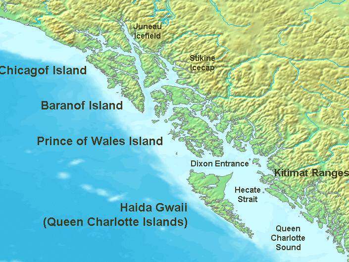 Klawock Totem Park poles on Prince of Wales Island Alaska