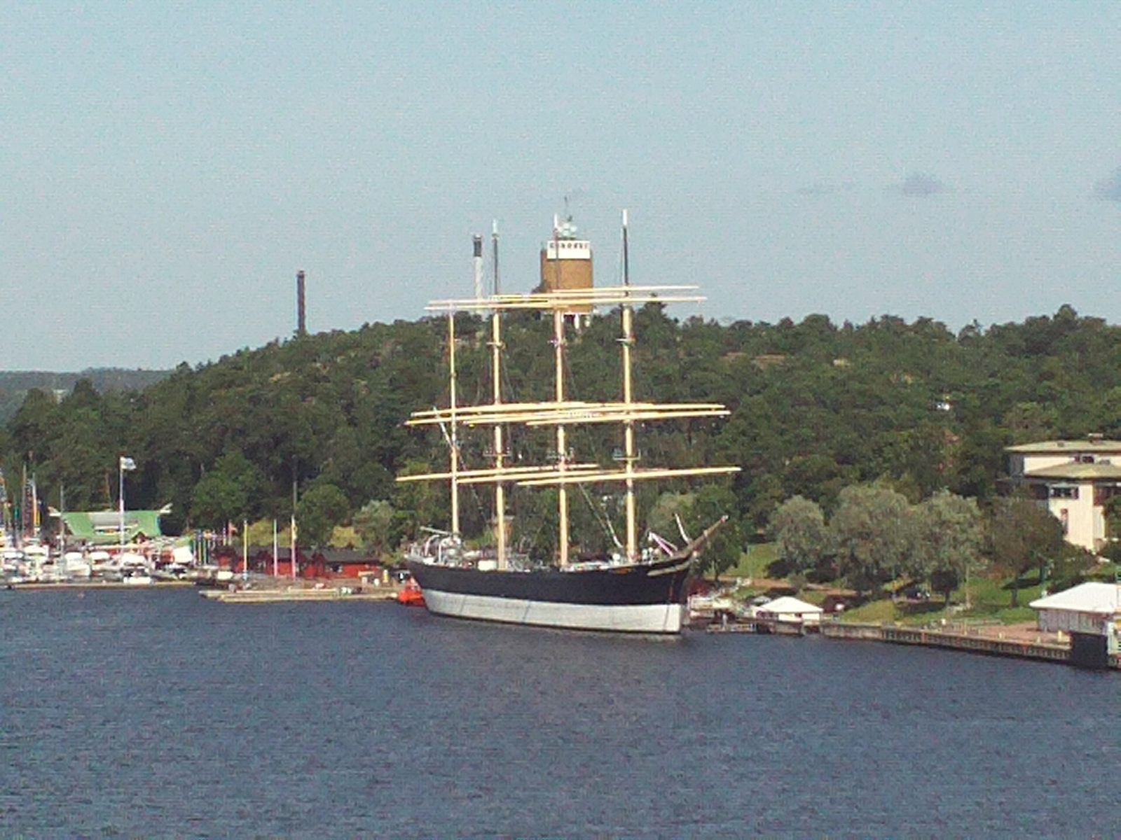Mariehamn harbour and Pommern sailing ship in Åland