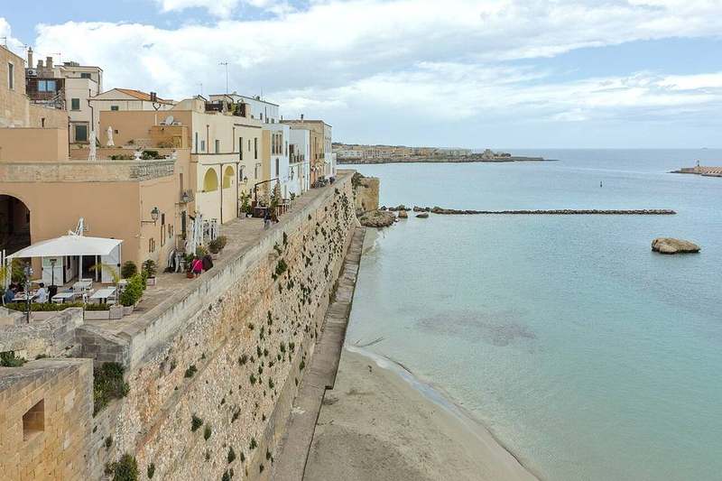 Otranto cathedral and old town walls Puglia