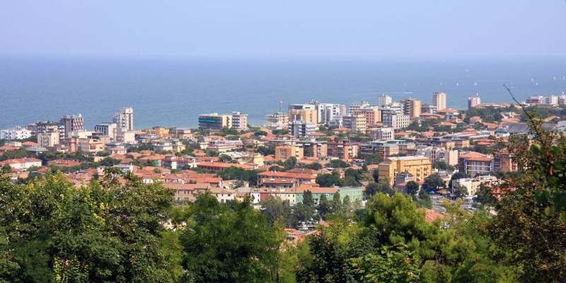 Pesaro Adriatic beachfront Italy