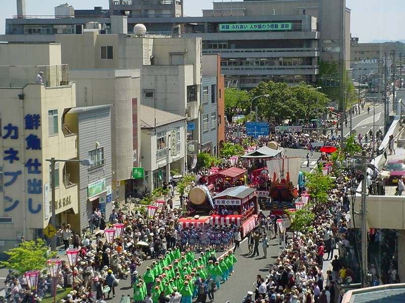 Sakata Sea of Japan harbour and historic rice warehouse district in Yamagata