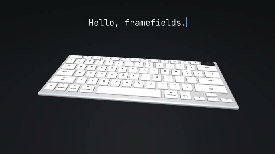 Mac keyboard from 3D primitives