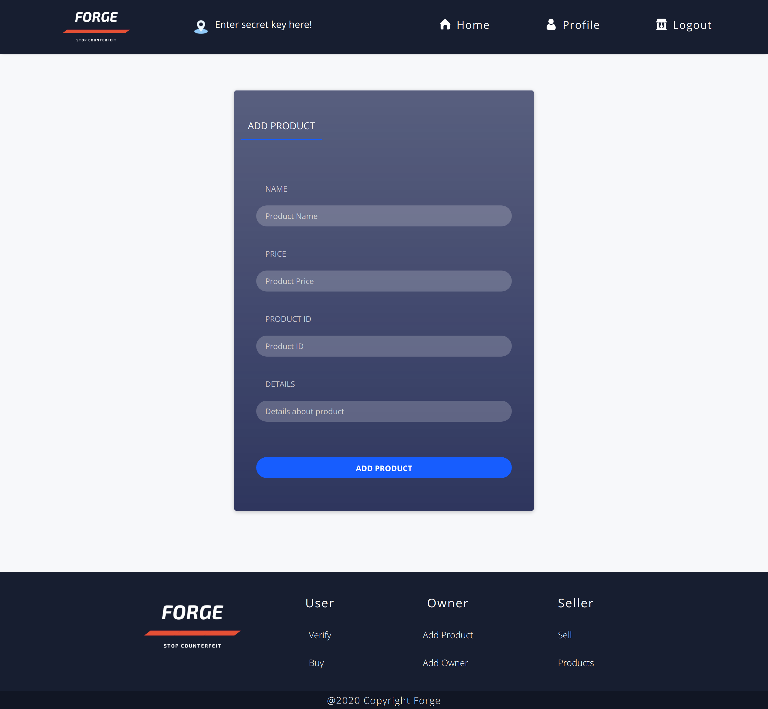 Add Product Form