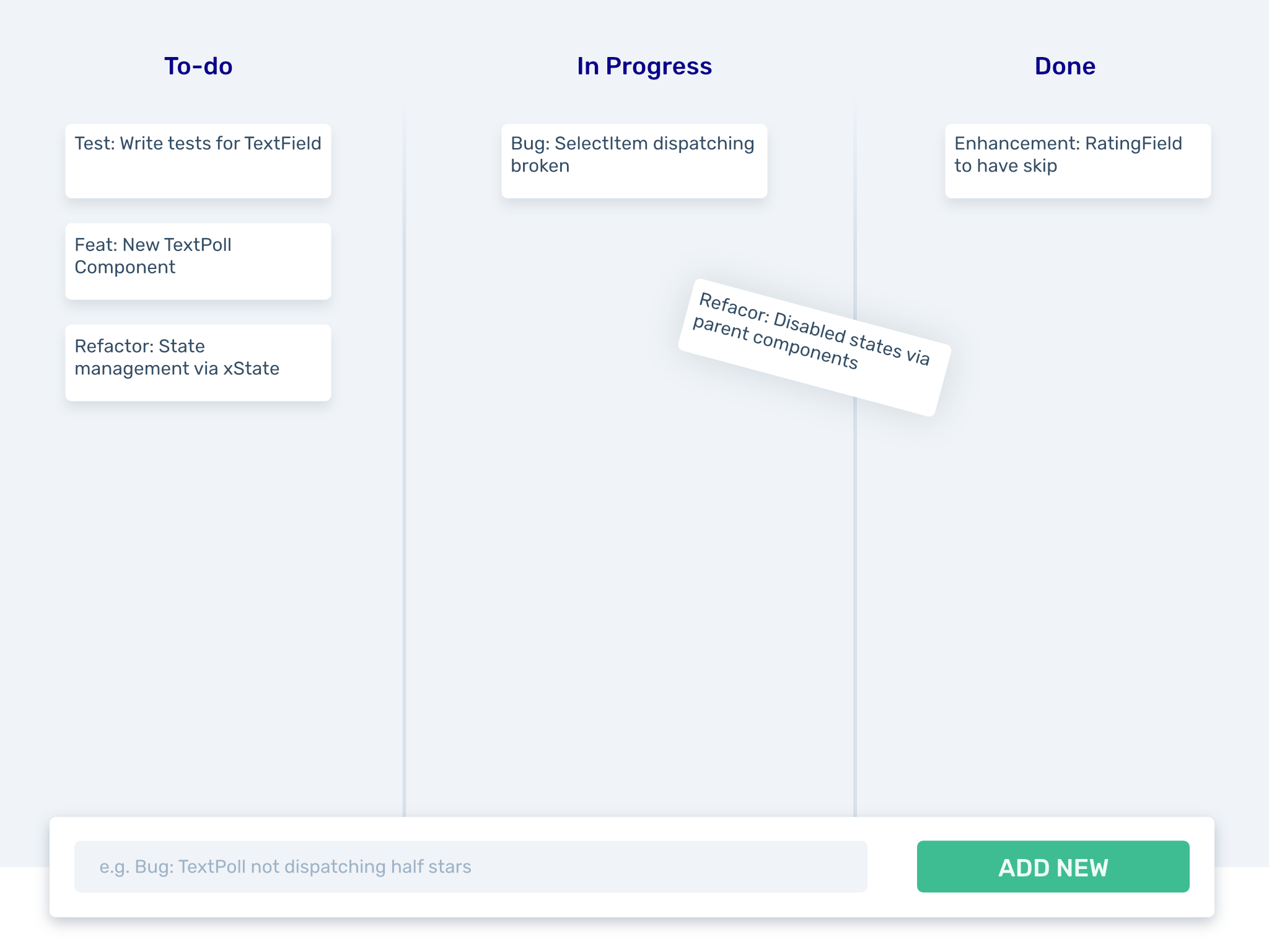 Kanban Mockup