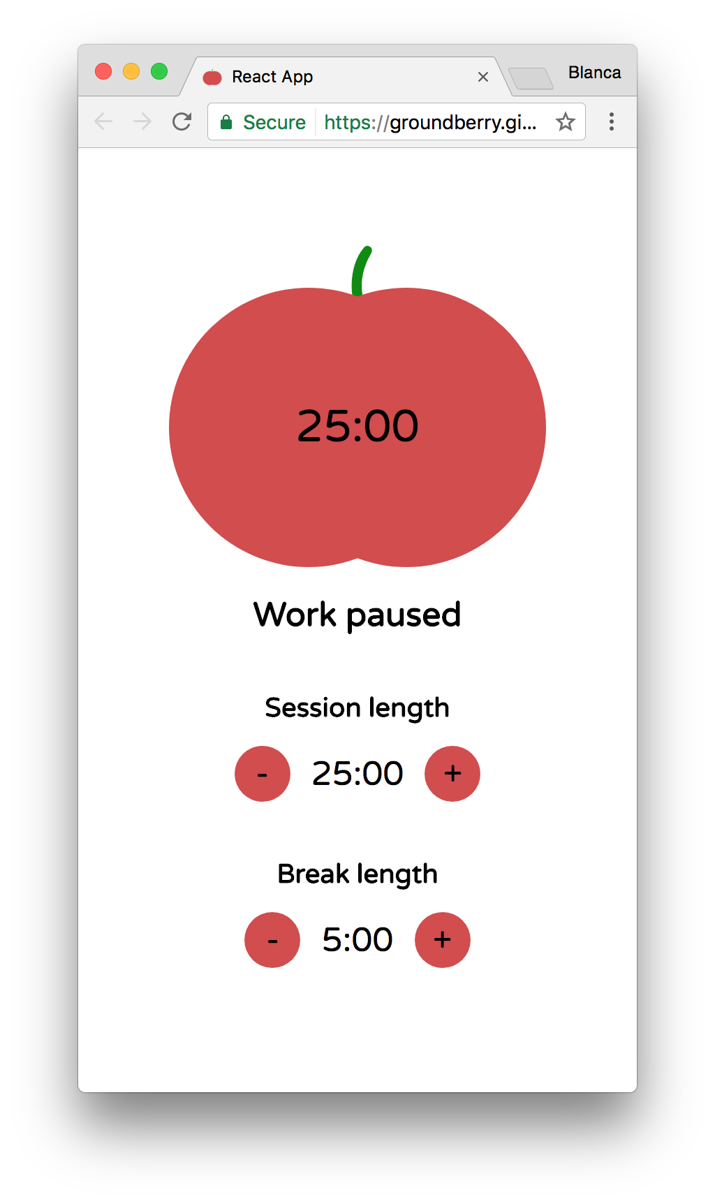 Pomodoro Clock mobile