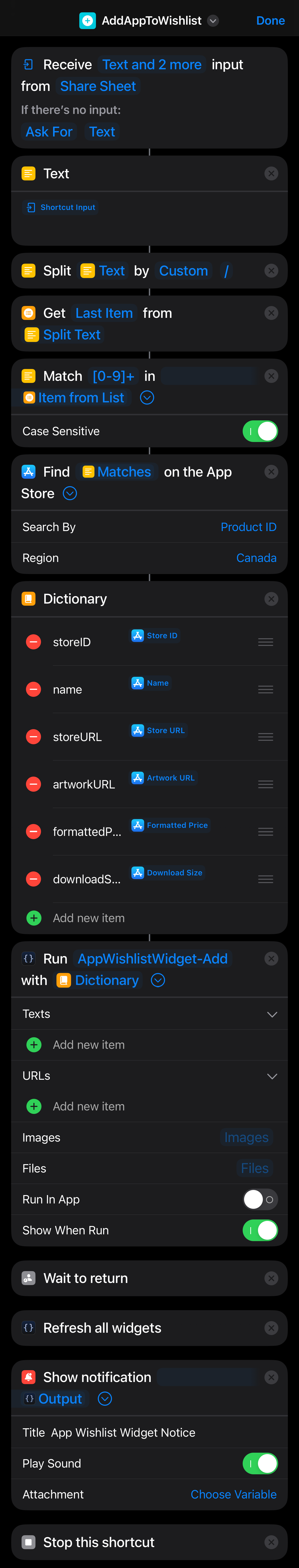 AddAppToWishlist.shortcut Screenshot