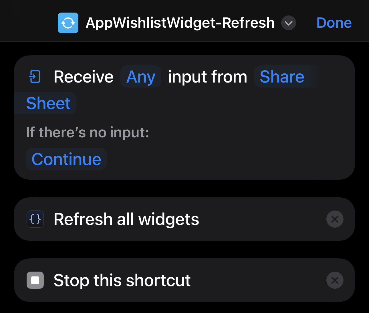 AppWishlistWidget-Refresh.shortcut Screenshot