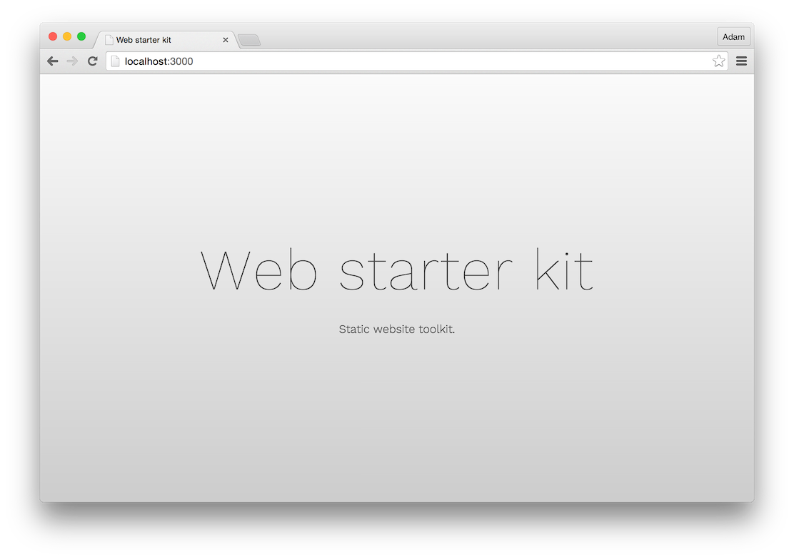 GitHub - adamgavlak/web-starter-kit: Static website toolkit