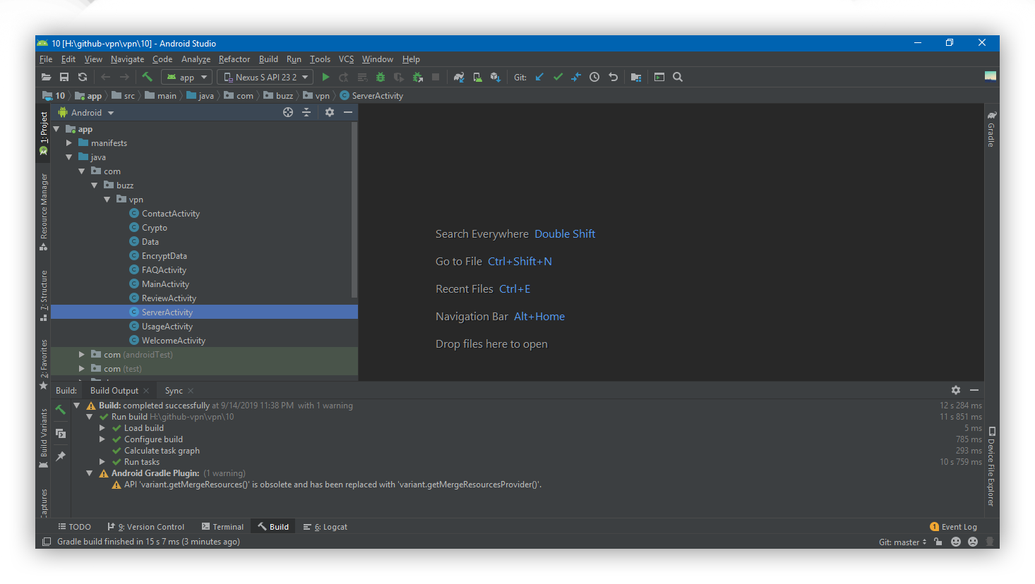 how to update android studio project from github