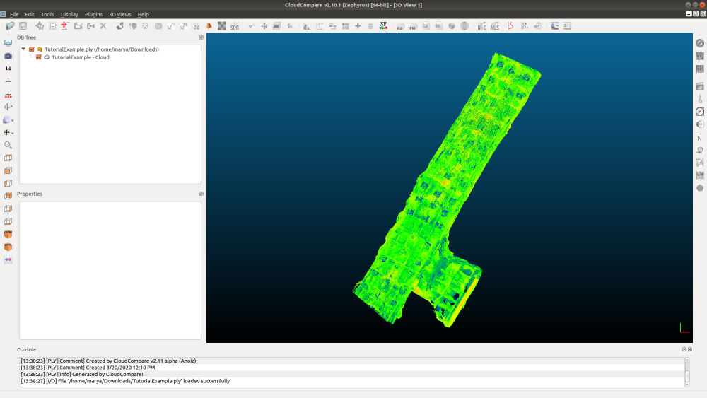 Opening the point cloud