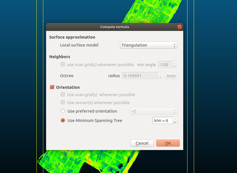 Choose Triangulation surface model