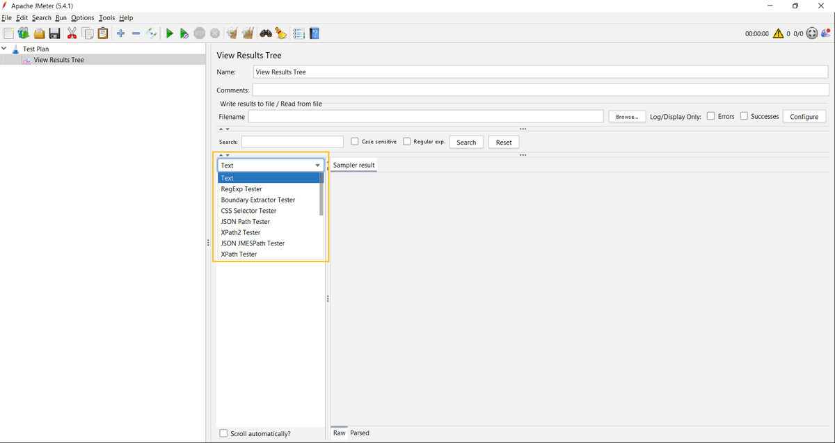 View Results Tree Formats View Results Tree Formats