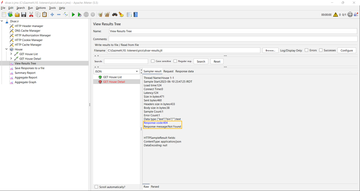 View Results Tree Error View Results Tree Error