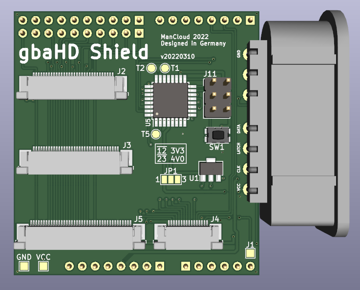 GBAHD Shield, from the project README