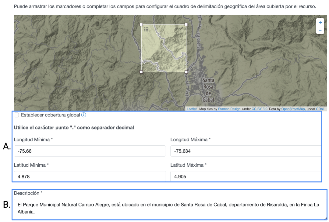 Figura 7. Sección cobertura geográfica.