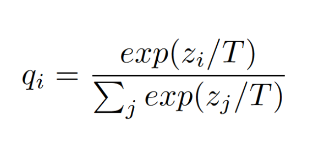 Softmax with temperature